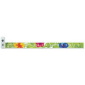 Pre Printed Plastic Floral Flair Wristband 3/4"